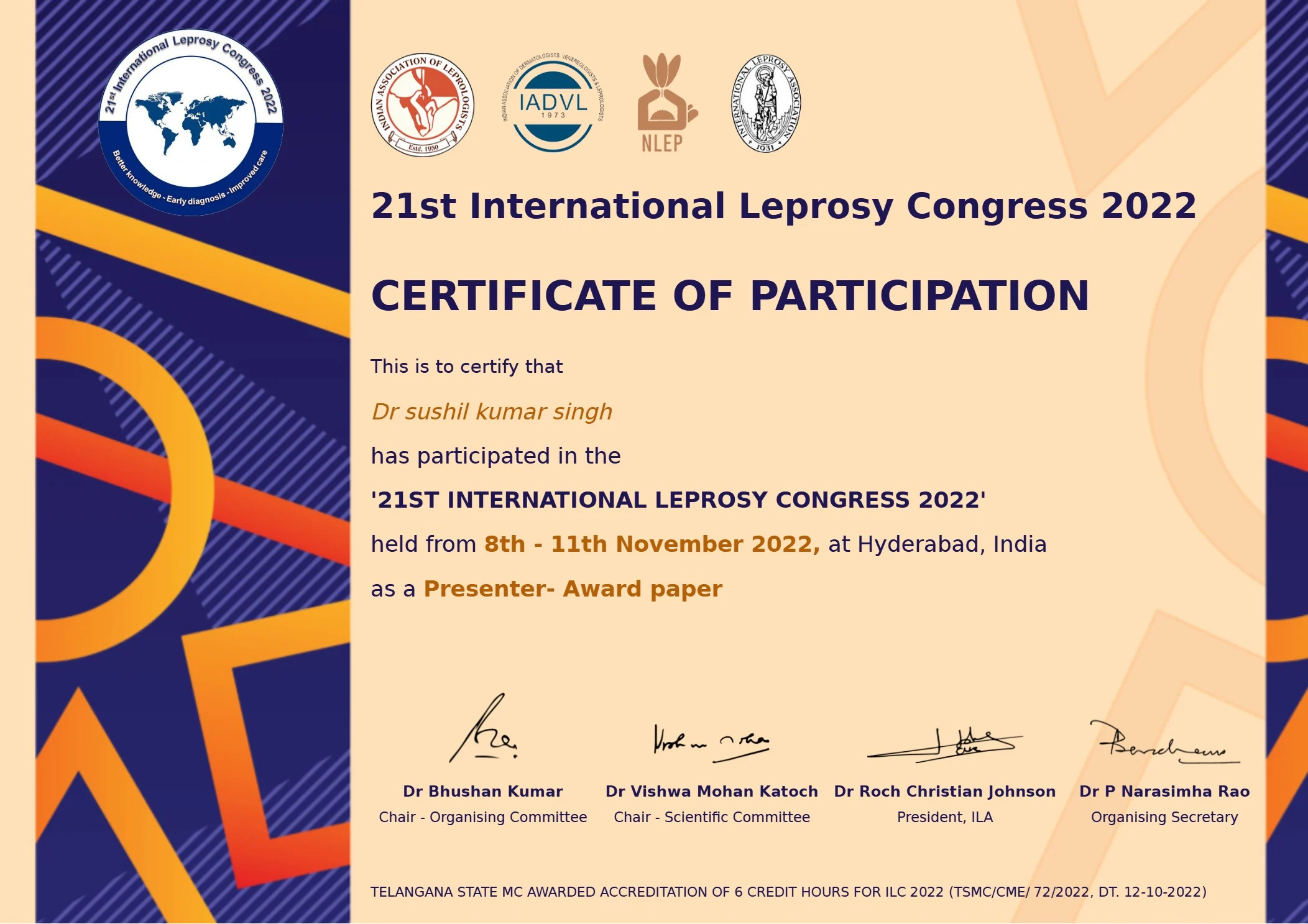 Dr sushil kumar singh-Presenter- Award paper Certificate_1 (1)